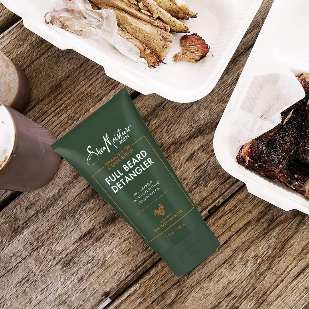 SheaMoisture Shea Moisture Mens Full Beard Detangler, All Natural ingredients, Maracuja Oil & Shea Butter, Soften Hair & Ease Out Knots for a Scuff-Free Beard, 4 Ounce