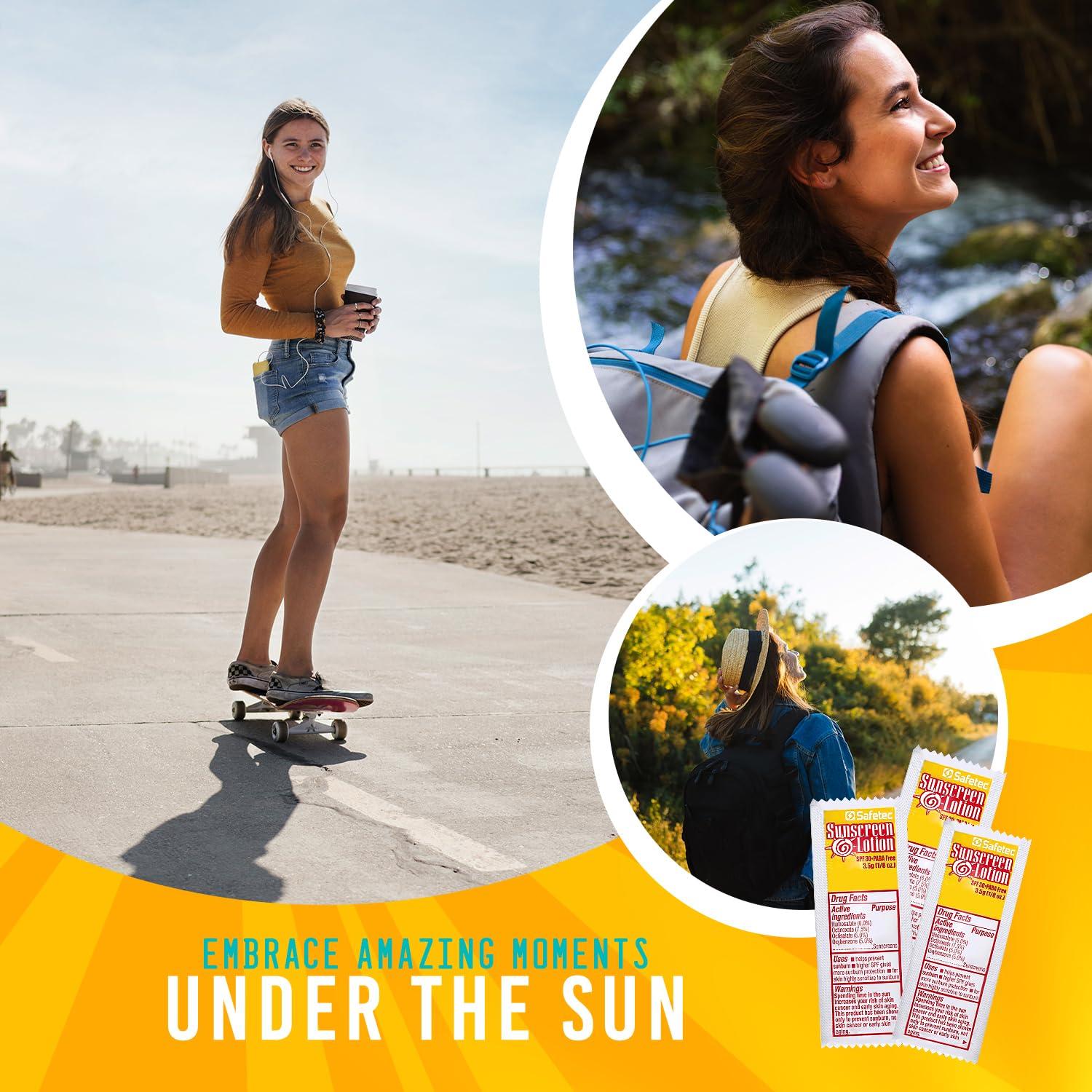 HOMESPHERE Sunscreen Lotion, SPF30 Protection and PABA Free, Individual Packets of Sunscreens (Pack of 1000) Travel Size Sun Screen for Outdoors, Bundled with reclosable Homesphere bag