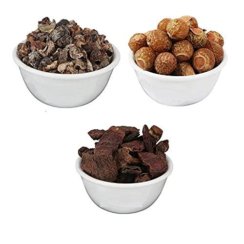 IWW Organic Whole Dried Amla, Reetha, Shikakai Raw Form for Hair Care 250Gms Each By IndiaWorldWide