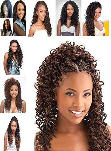 Ustar Wet N Wavy Bulk hair, Synthetic Fibers, Bulk Hair for Micro Braiding, Super Bulk Style 1 Packs (2 Bundles) Deal, Length 18 Inch, Ombre (#1B/#30)