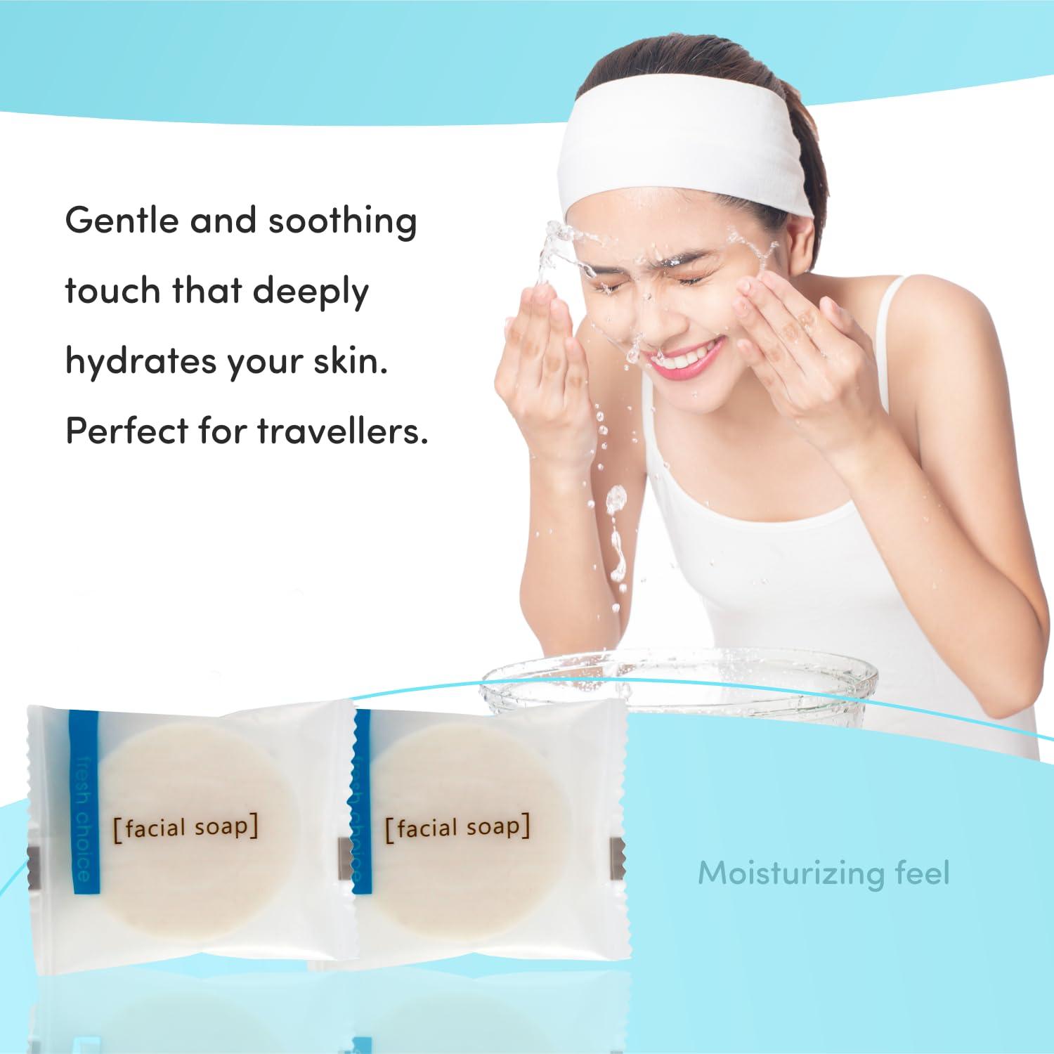 Fresh Choice Fresh Choice |0.85 OZ|50Pack| Bulk Hotel Soap|Individually Wrapped Travel Bars|Mini Trial size Toiletries| Motel Guest Bathroom Vacation Rentals Hospitality