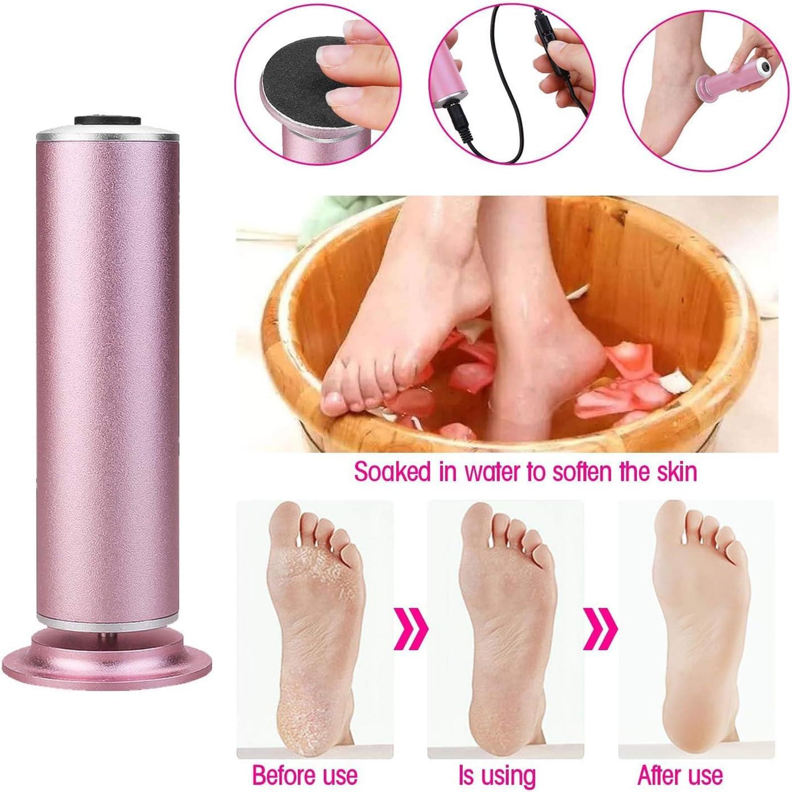 Ravifun Electric Callus Remover, Ravifun Foot File Pedicure Tool with Speed Controller and 60pcs Replacement Sandpaper Disk for Men Women Dead Dry Crack Skin Calluses