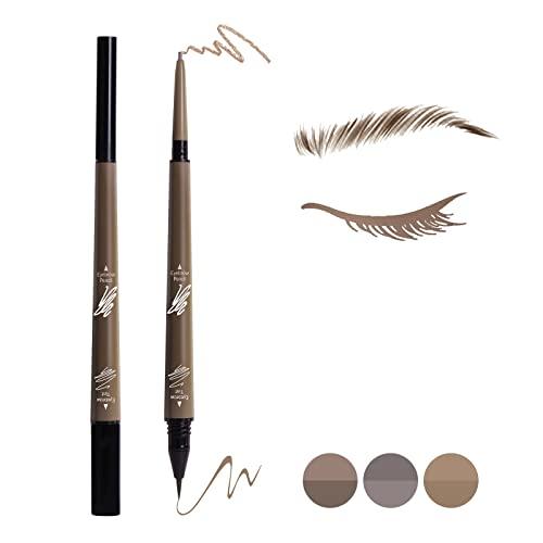 Music Flower Music Flower 2 in 1 Eyebrow Pencil - Waterproof & Long Lasting Liquid Eyebrow Pen - Dual Ended Pencil Fills and Defines Brow Tint with the Precision & Definition of Microblading, Brown