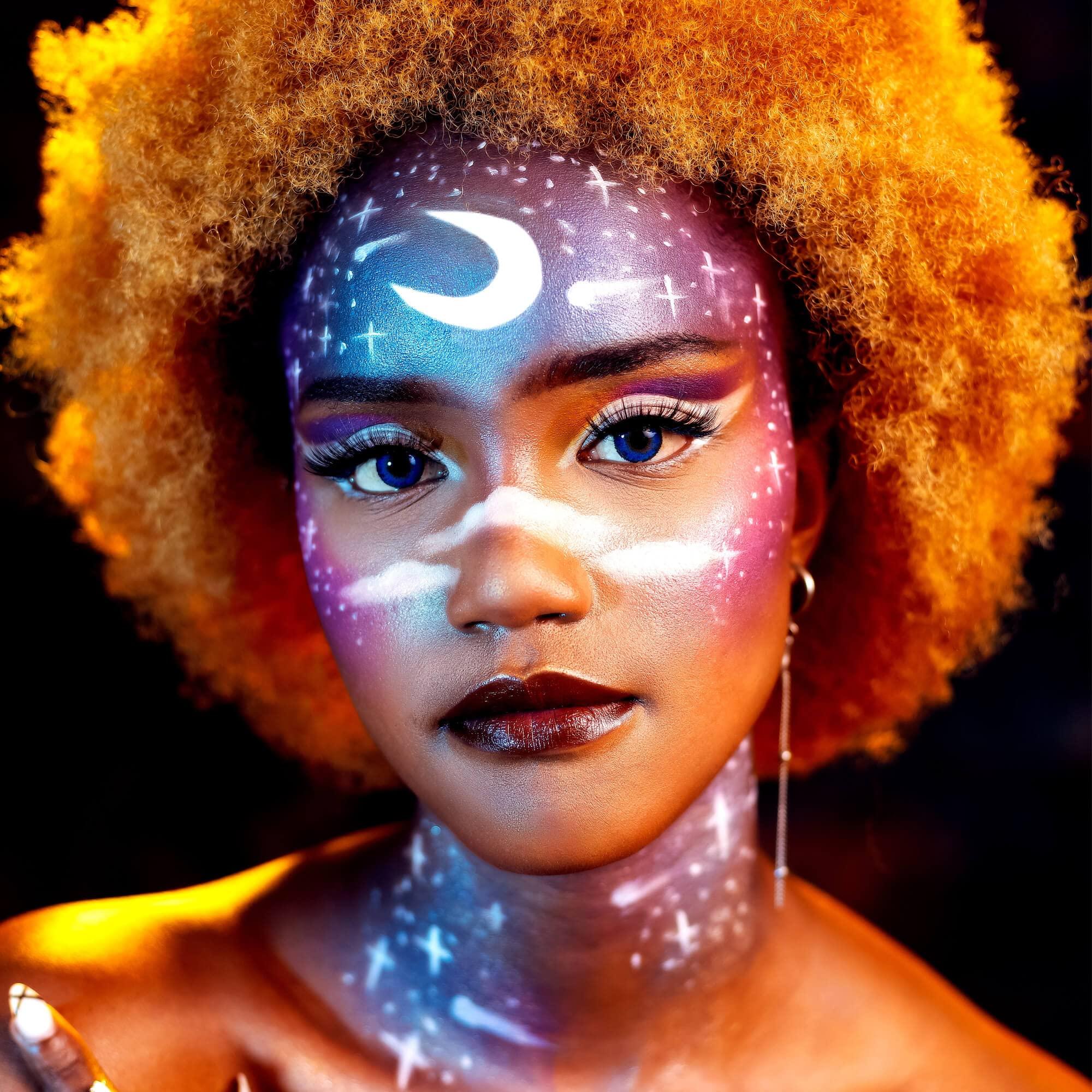 CCbeauty CCbeauty Purple Face Paint Stick,Face Painting Kit,Non Toxic SFX Makeup For Ursula Widowmaker Halloween Costume Cosplay,Professional FX Body Paint,Full Coverage Painting Foundation With Makeup Sponge