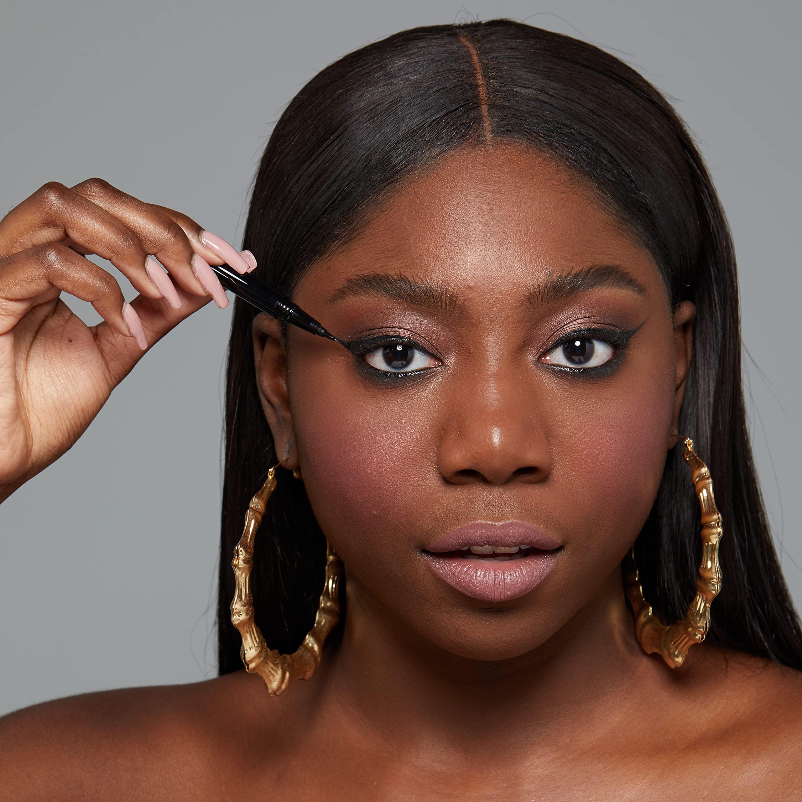 NYX PROFESSIONAL MAKEUP NYX PROFESSIONAL MAKEUP Ultimate Shadow & Liner Primer, Medium Deep + Epic Ink Liner, Black (2-Pack Bundle)