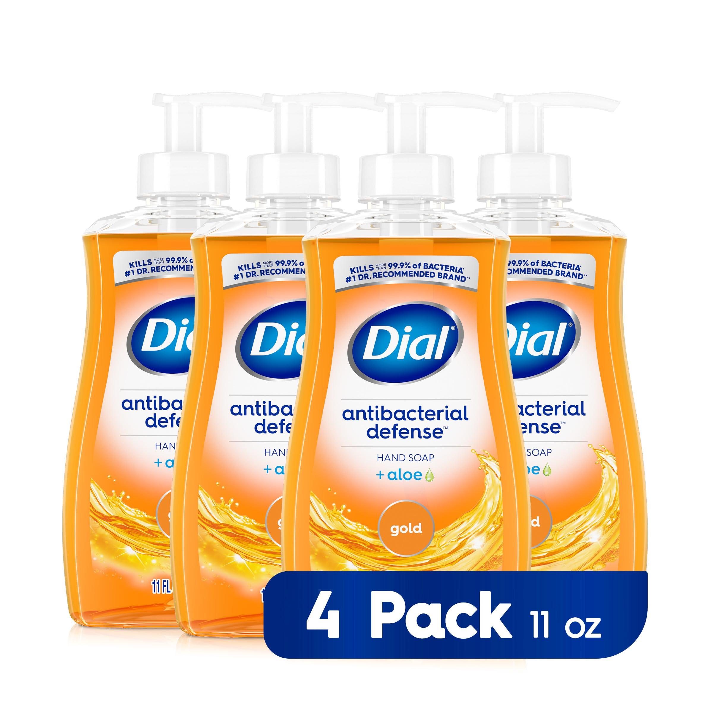 Dial Dial Antibacterial Liquid Hand Soap, Gold, 11 fl oz (Pack of 4)