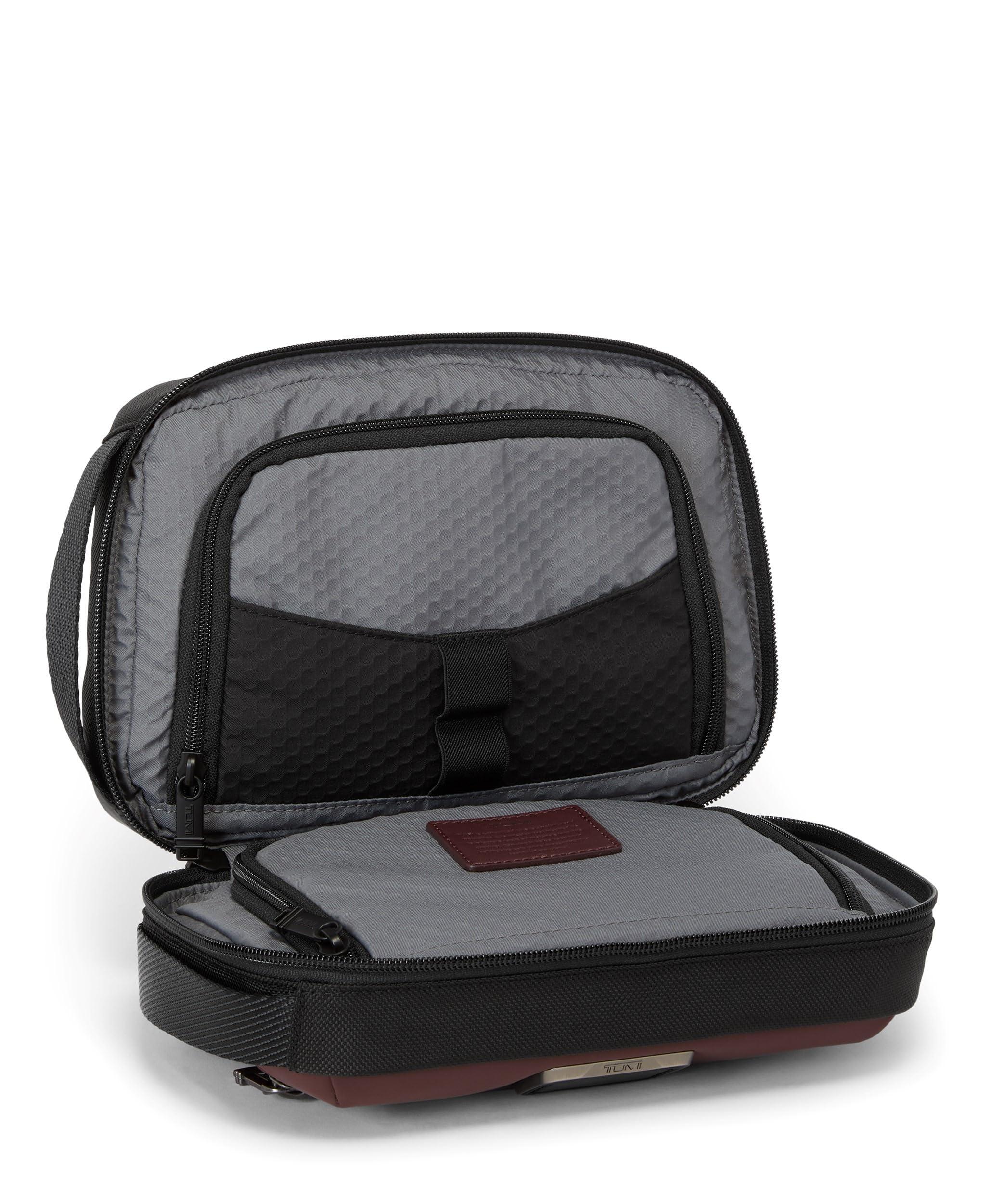 TUMI TUMI - Alpha Bravo Response Travel Kit - Hanging Toiletry Kit - Travel Bag Tracer - 6.3\" X 9.5\" X 3.5\" - Oxblood