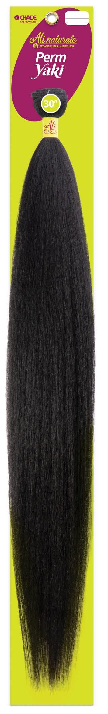 Chade Fashions Inc Chade Fashions Ali-naturale Perm Yaki High Heat Synthetic Hair Flat Style Loose Ends - ANY30" (1B)
