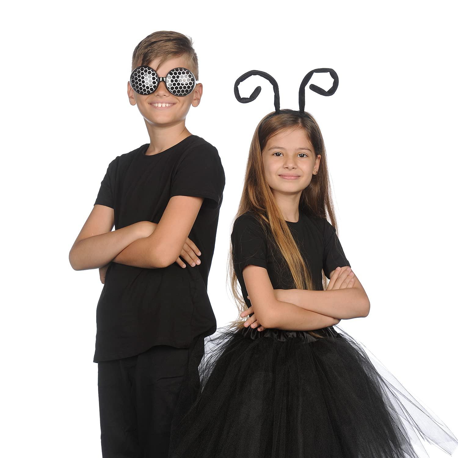 Funcredible Funcredible Bug Antenna Headband and Bug Glasses - Moth Halloween Costume - Mothman Costume - Insect Bug Costume Accessories for Adult and Kids
