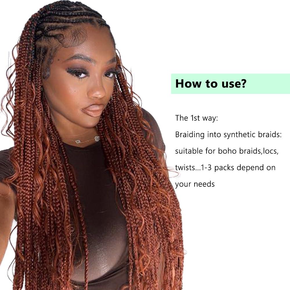 MIMORE Micro Braiding Hair Human Bulk Hair Wet and Wavy Super Bulk 18-100g (1Pack/2Bundles) Virgin Human Braiding Hair for Micro Braids Hair No Weft Human Hair Braid Extension (#350 Ginger Color,Super Bulk)