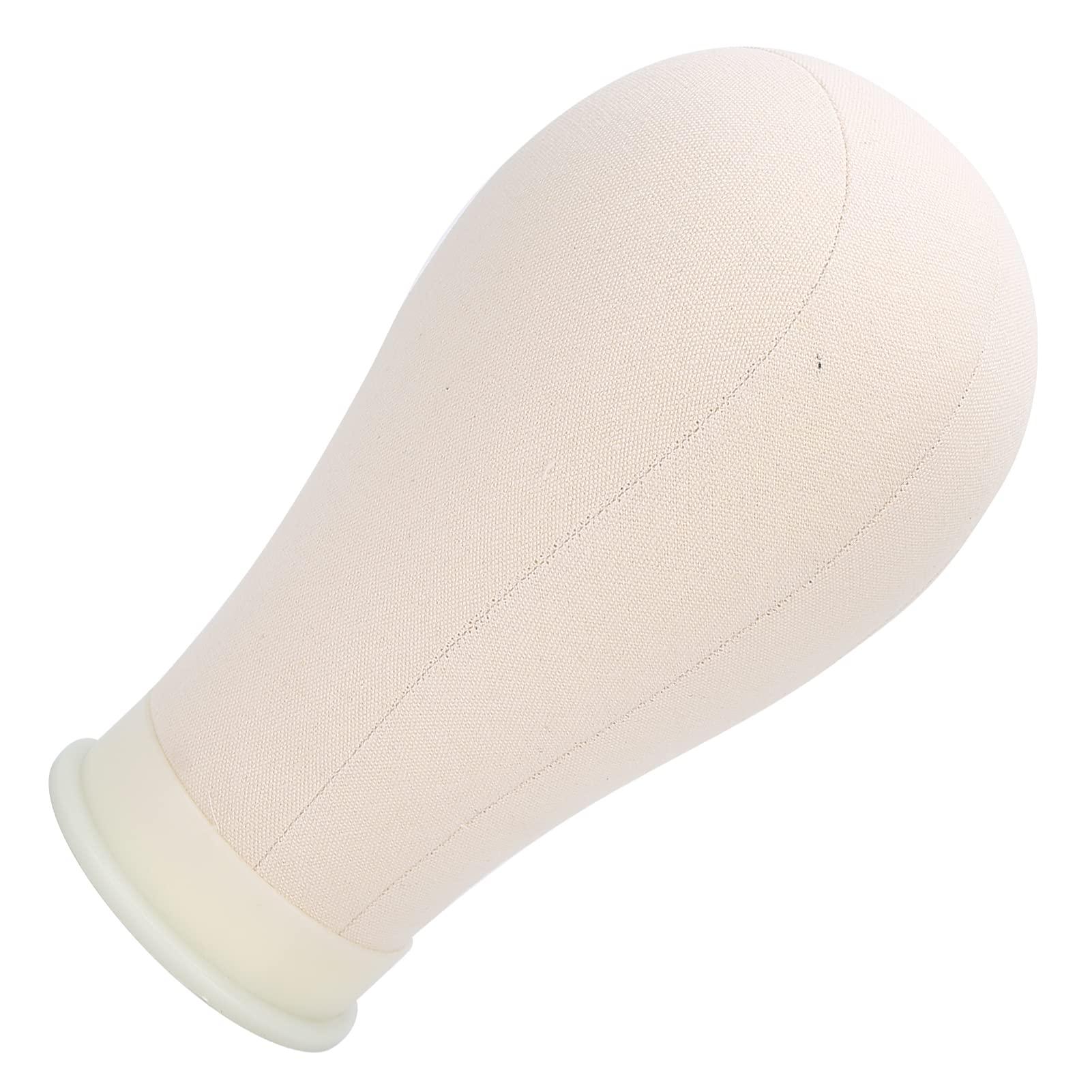 Generic Generic Cork Canvas Block Wig Head Making Wig Display Styling Practice Mannequin Wig Head Model (21 Inch)