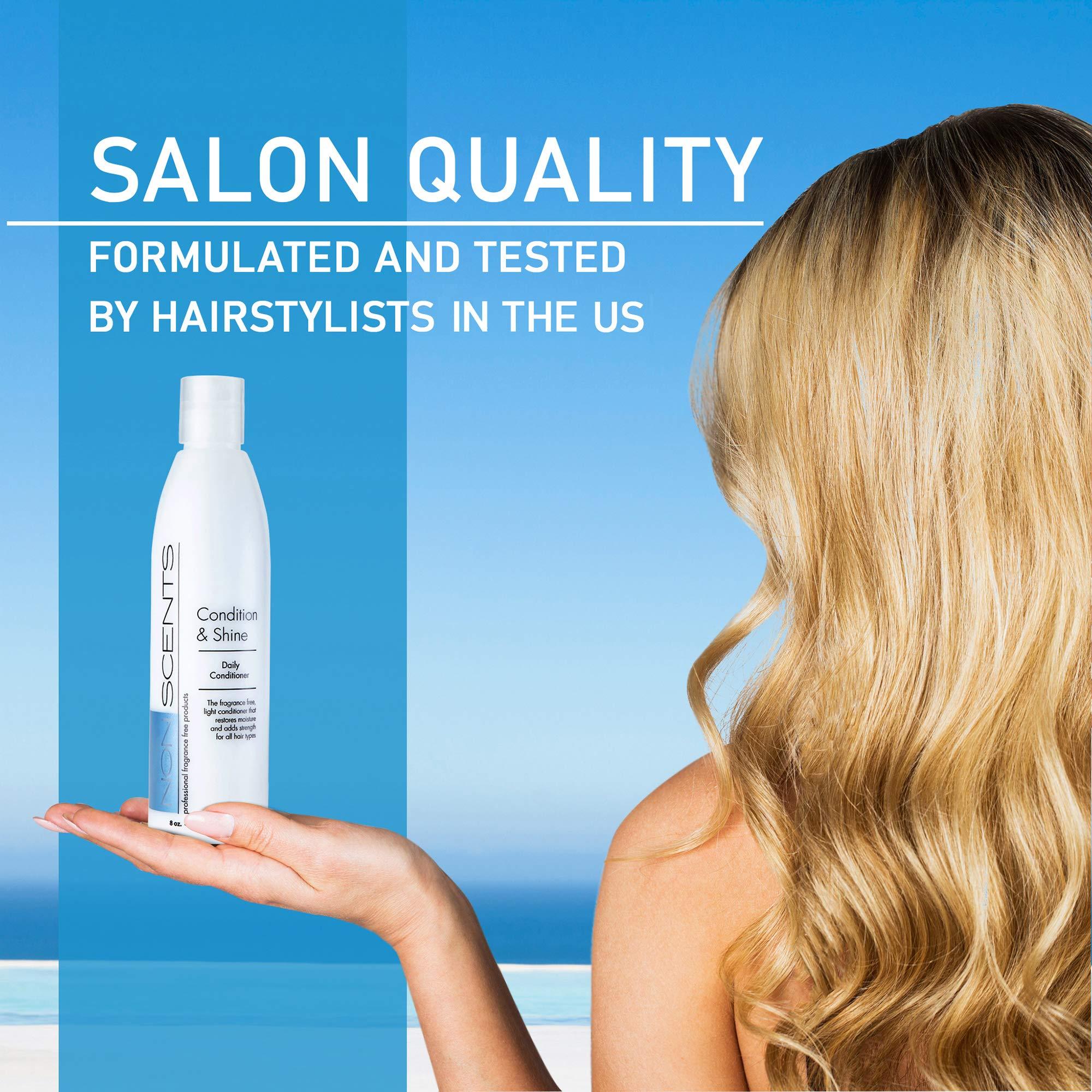 Nonscents Professional Fragrance Free Products Nonscents Original Formula Natural Conditioner for Dry Hair, Cleansing for Women & Men, Cruelty-Free & Sulfate-Free Unscented, Made in USA