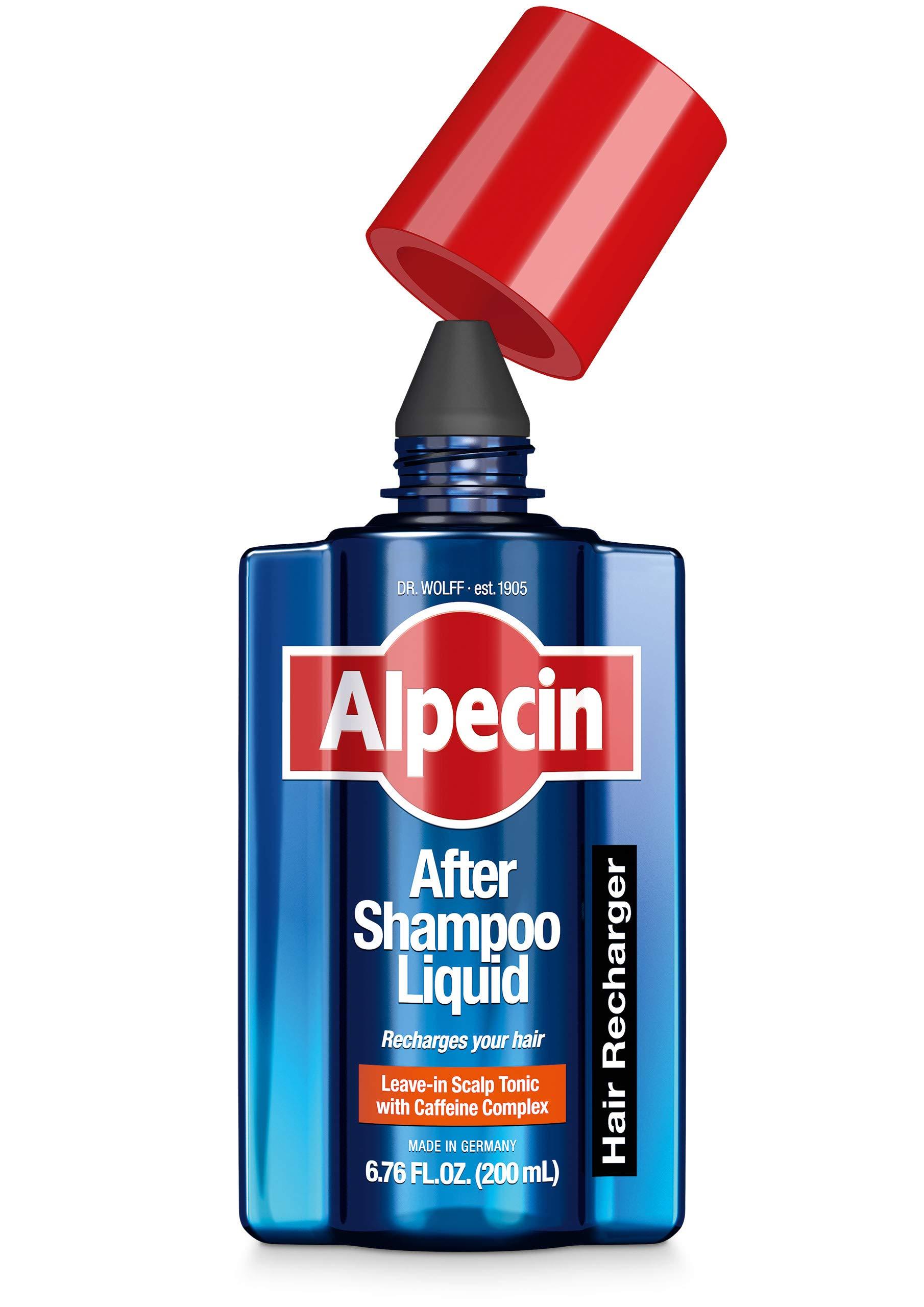 Alpecin Alpecin After Shampoo Caffeine Liquid Hair Recharger, 6.76 fl oz (Pack of 3), Scalp Tonic for Men's Thinning Hair Growth, Sulfate Free with Castor Oil