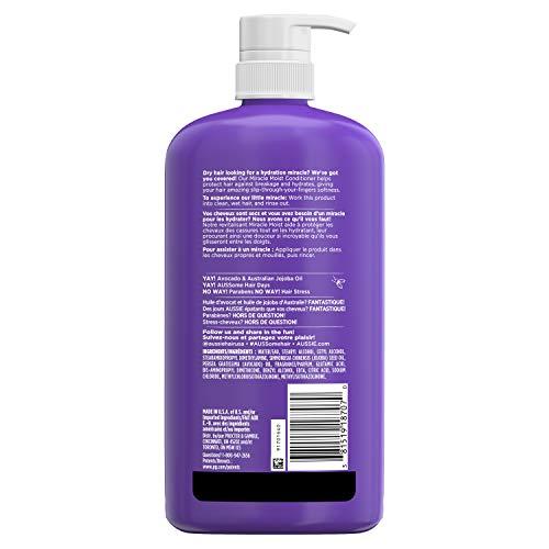 Aussie Aussie For Dry Hair Paraben-Free Miracle Moist Conditioner With Avocado & Jojoba, 30.4 Fluid Ounce, 4 Count