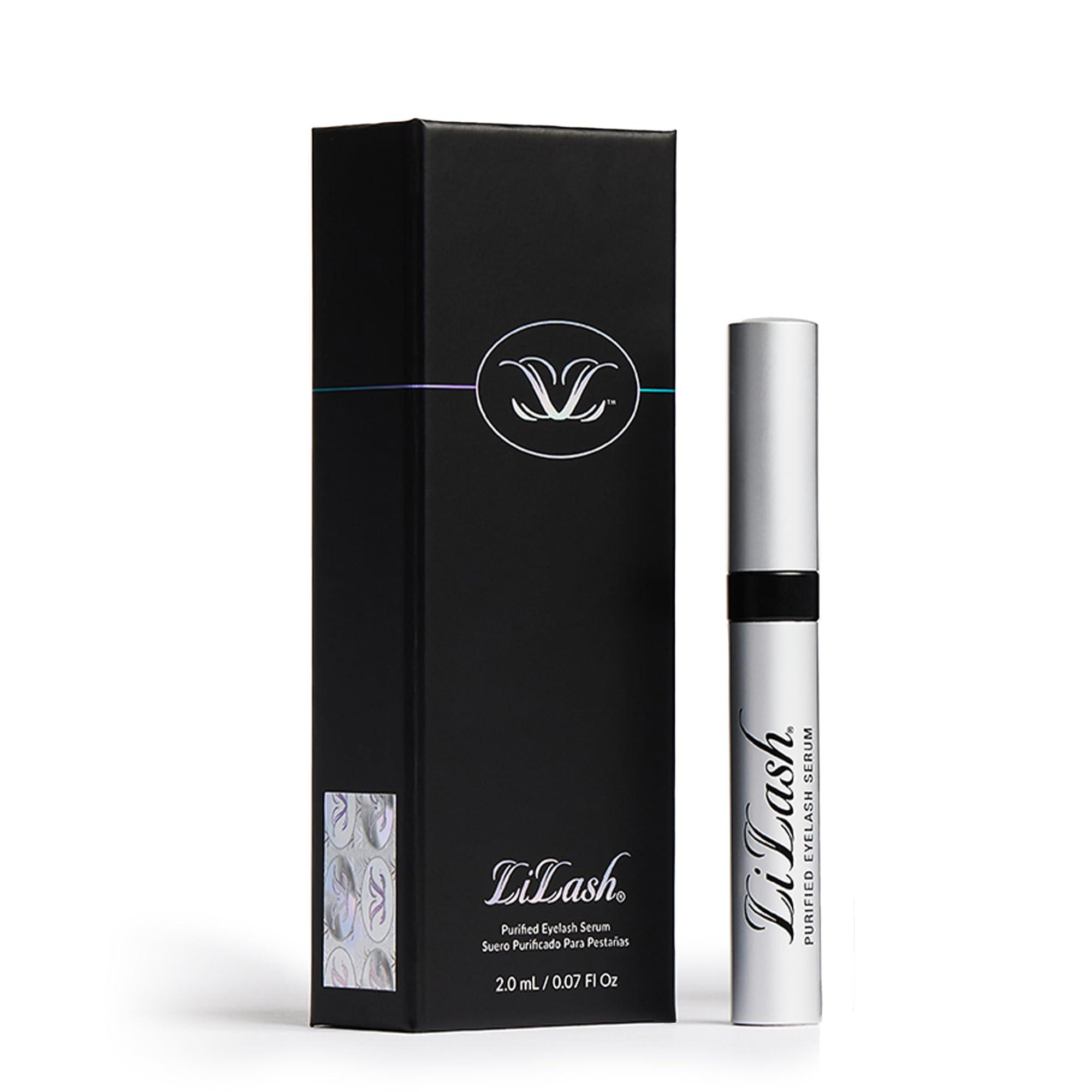 LiLash LiLash Purified Eyelash Physician-Formulated Serum for Fuller & Longer Looking Eyelashes | Natural Eyelash Enhancer Safe for Sensitive Eyes & Contact Lens Wearers | 90-Day Supply (2mL)