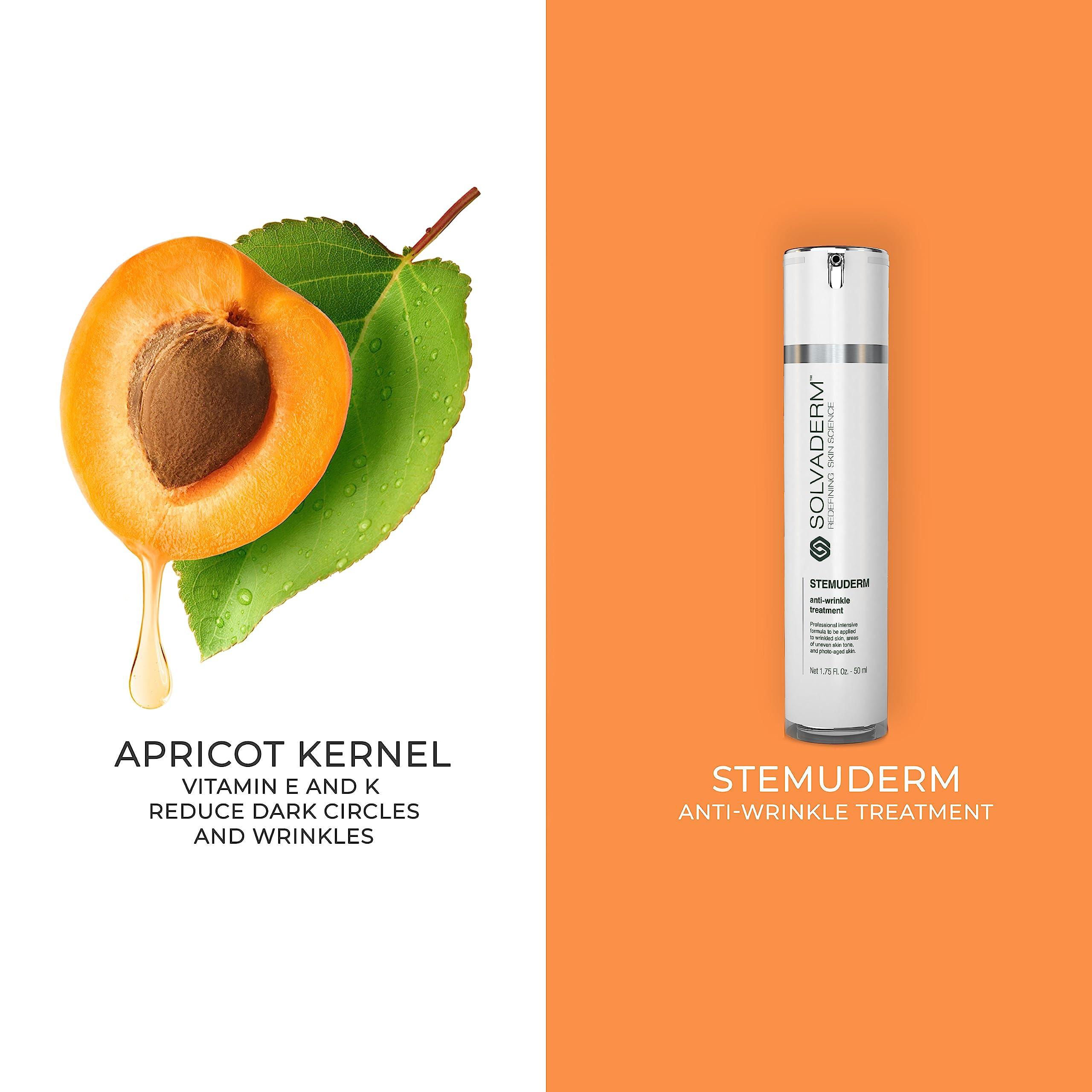 Solvaderm Stemuderm Face & Eye Cream Anti Aging Daily Moisturizer for Fine Lines and Wrinkles | Increase skins Natural Production of Collagen and Elastin with Organic Plant Based Stemcells