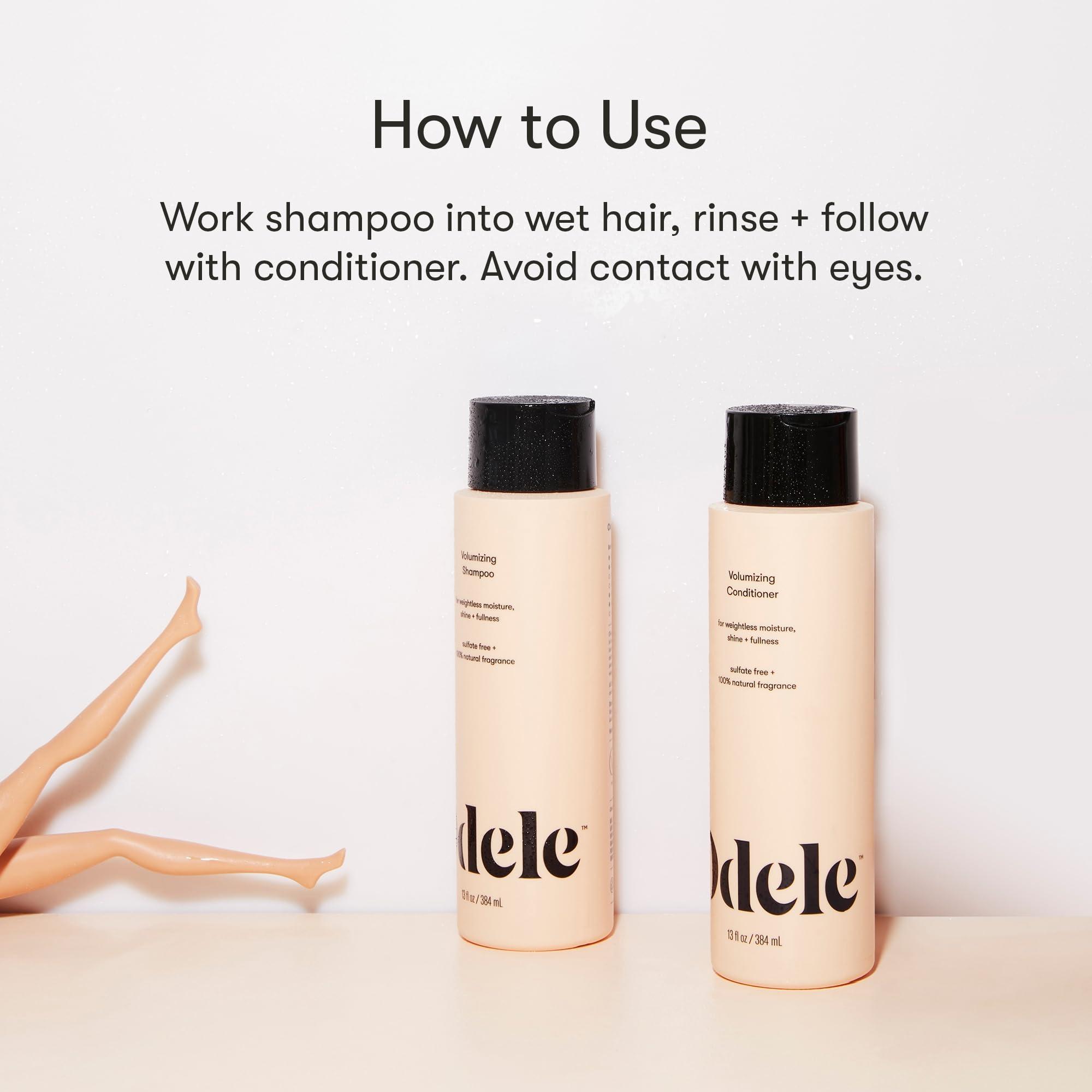 Odele Odele Volumizing Sulfate-Free Shampoo & Conditioner Set, Adds Moisture, Shine, and Fullness for Straight or Wavy Hair Types, 13 Fl Oz Each (2-Pack)