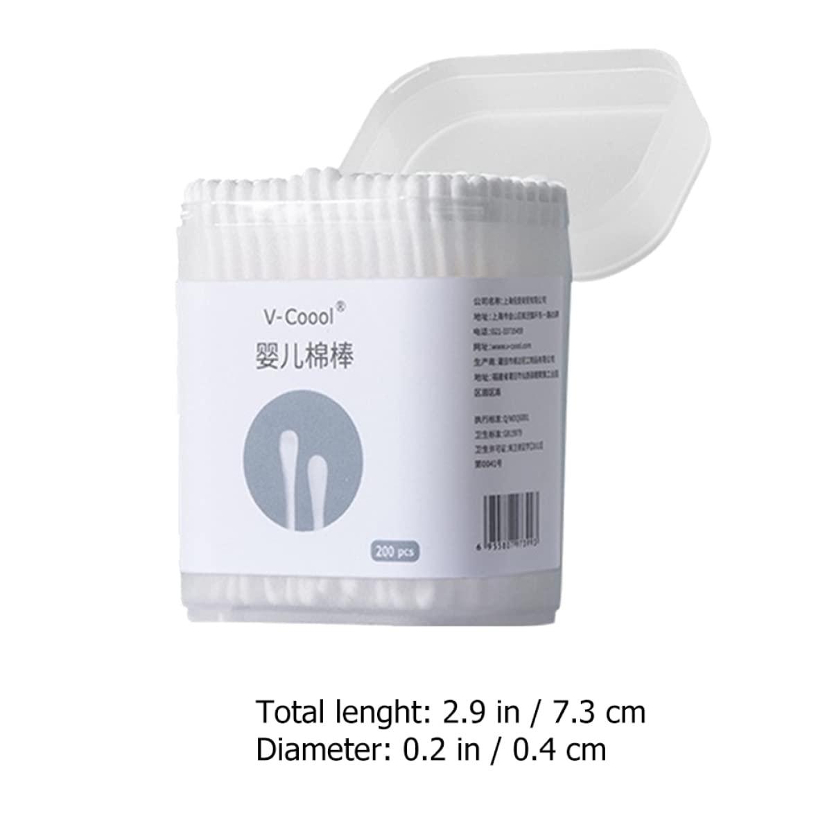 Toddmomy 800 Pcs Cotton Swab Ear Cleaning Swab Cotton Stick Swab Baby Ear Wax Cleaner Baby Ear Cotton Stick Cosmetic Swabs