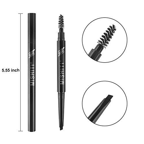 Aooba 12 PCS Eyebrow Stencils - Eyebrows Shape Reusable with Eyebrow Razors and Pencil, Eye Brow Shaping Template Stamp Kit with Handle and Strap Washable DIY Makeup Tools