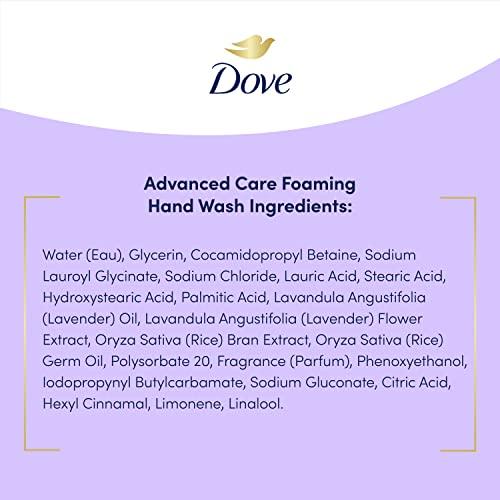 Dove Dove Foaming Hand Wash Lavender & Rice Milk Pack of 4 Protects Skin from Dryness, More Moisturizers than the Leading Ordinary Hand Soap, 10.1 oz
