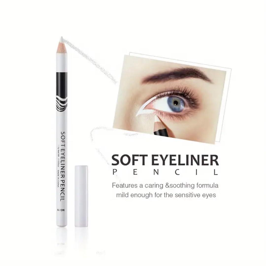 The Arcilas Novacain The Arcilas Novacain Waterproof White Eyeliner Pencil  Pack of 12, Smudge-Proof, Long-Lasting Matte Eye Liner for Waterline & Tightlining  Highly Pigmented, Hypoallergenic Makeup for Sensitive Eyes