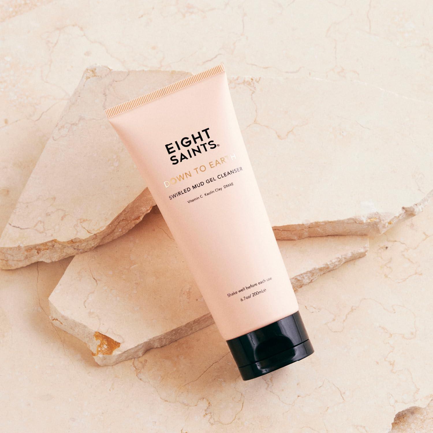 Eight Saints Eight Saints Down To Earth Mud Gel Face Wash, Natural and Organic, Gentle and Effective Daily Anti Aging Facial Cleanser, Makeup Remover, Nourishing and Hydrating Face Cleanser, 6.7 Ounces