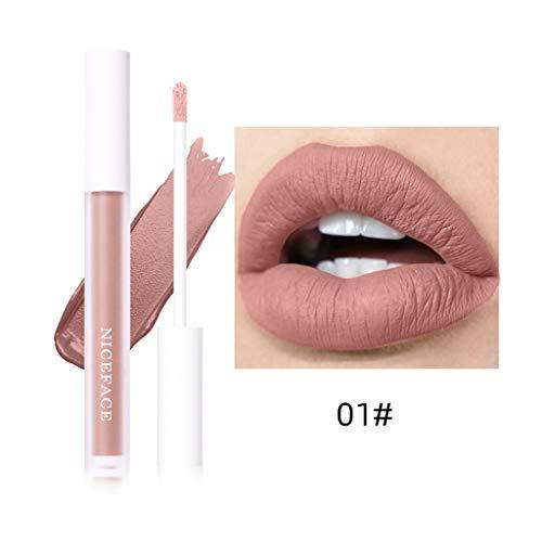 FeiFei66 FeiFei66 12Color Velvet Matte Lip Gloss Waterproof Long Lasting Liquid Mouth Lipstick for Womens Beauty Makeup, 4ml (A)