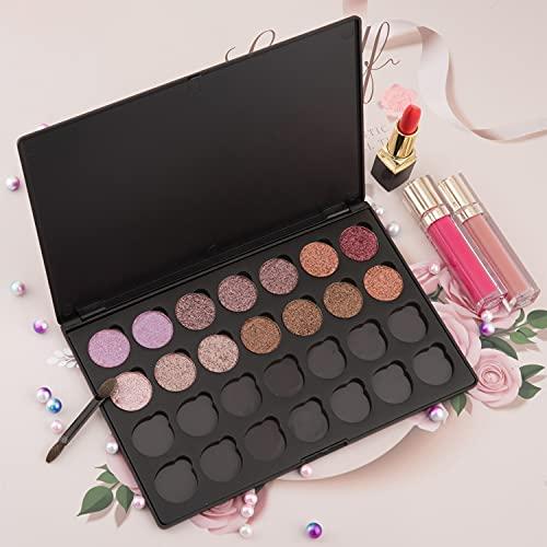 Allwon Allwon Empty Magnetic Eyeshadow Makeup Palette with 28Pcs 26mm Round Metal Pans