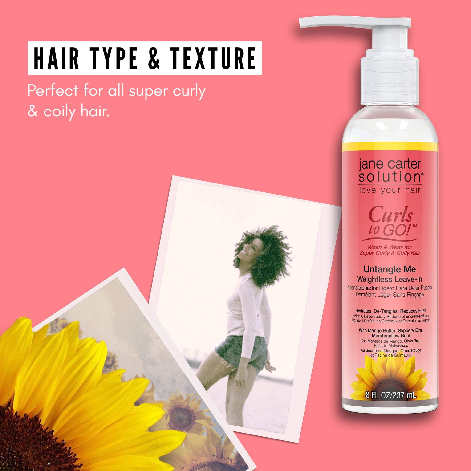 Jane Carter Solution JANE CARTER SOLUTION Curls to Go Untangle Me Weightless Leave-In Conditioner (8oz) - Nourishing, Moisturizing, No Buildup