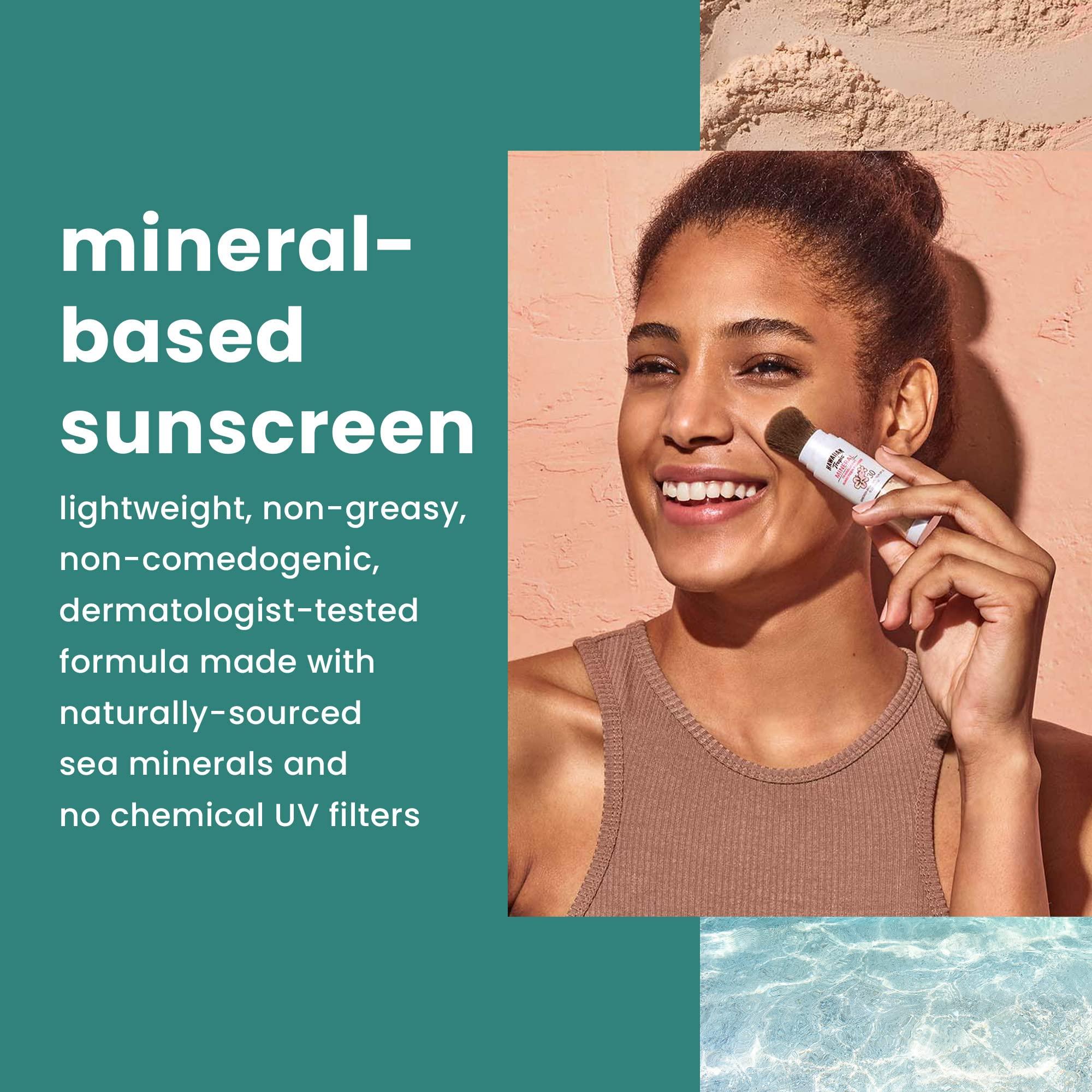 Hawaiian Tropic Hawaiian Tropic Mineral Powder Sunscreen Brush SPF 30 & Banana Boat Sport Ultra Lip Balm SPF 50 Twin Pack