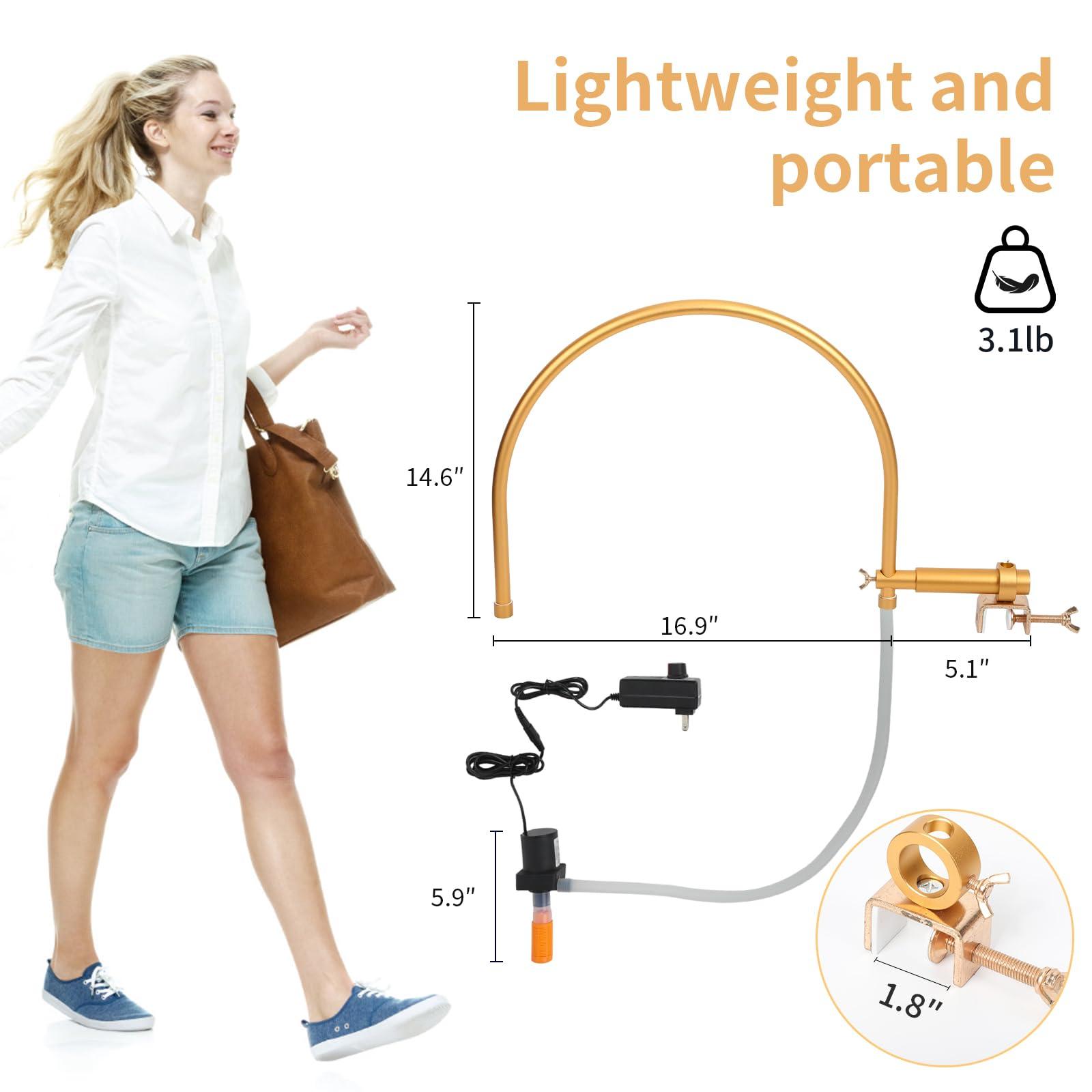TooMiMo TooMiMo Portable Head Spa Waterfall Equipment, Adjustable Shampoo Bowl Water Circulation Rack, Scalp Massage Water Outlet Basin Attachment Rack for Salon and Home (JSXH0001, Average Size)
