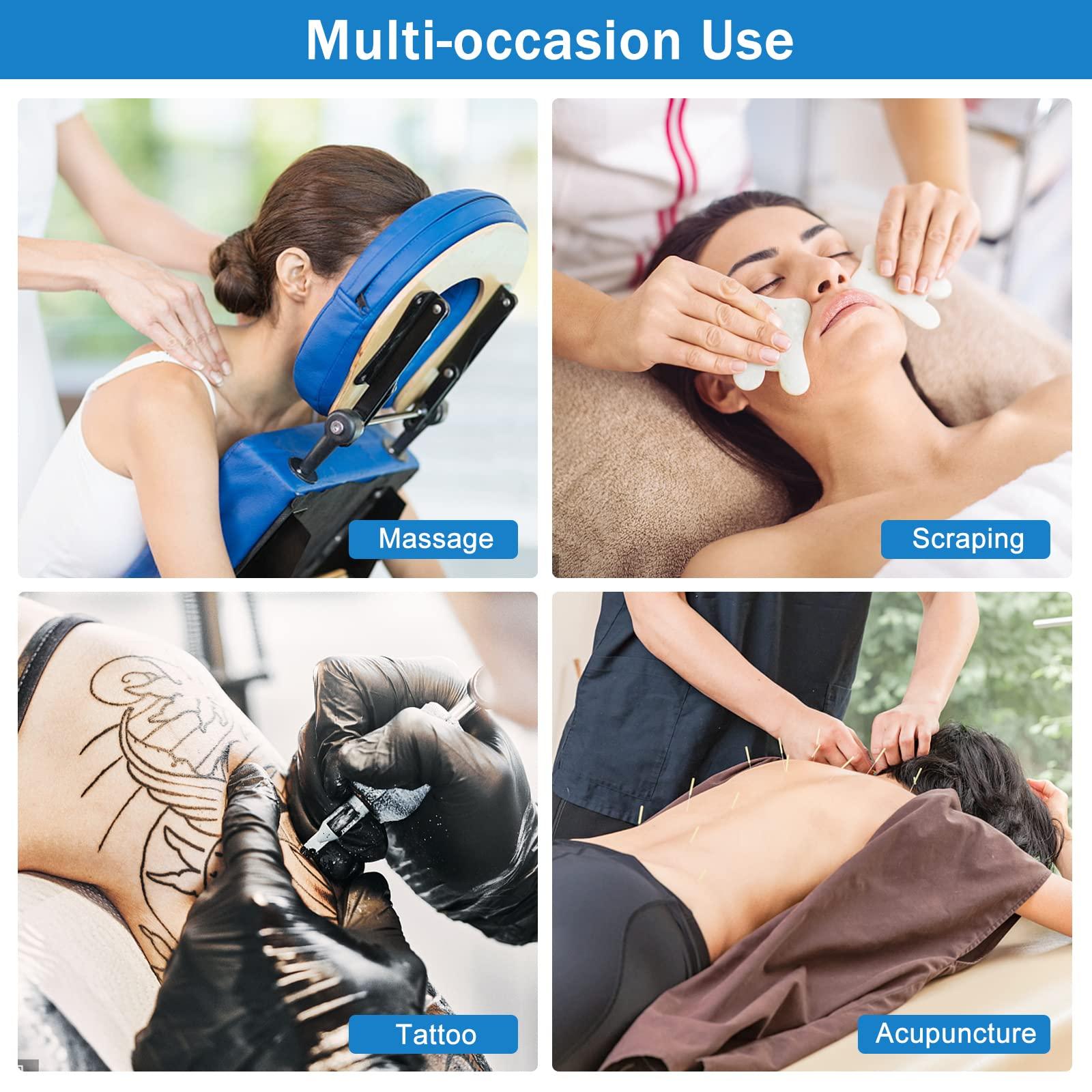 Capacmkseh Portable Massage Chairs, in Home Massage Therapy, Desktop Massage Portal Package for Seated Massages, Adjustable Tattoo Chair Folding Massage Chair Salon Massage Chair with Face Cradle Carry Bag