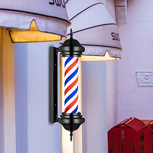 YUBAOJUN Barber Pole LED Light 30"in Hair Salon Sign Light lassic Style Hair Salon Barber Shop Open Sign,Rotating Red White Blue LED StripsWaterproof Save Energy