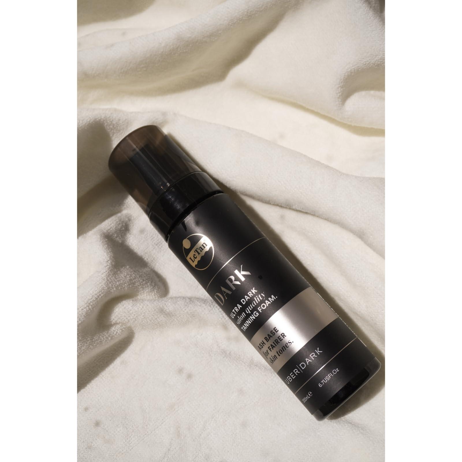 Le Tan Tanning Foam Self Tan Mousse | Self Tanner Foam Ultra Dark Salon Quality Moisturizes & Hydrates for Streak Free Long Lasting Result, No Fake Tan Smell 6.7oz Dark Cool - Brown Tan (Dark Ash)