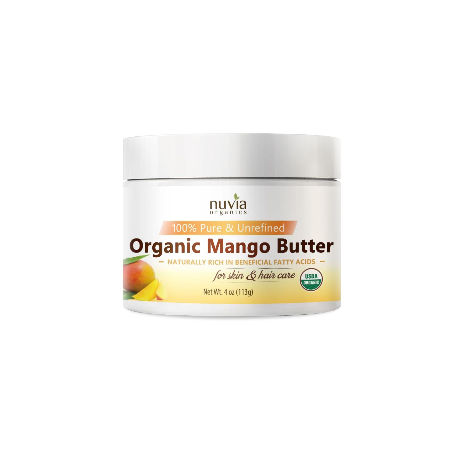 Nuvia Organics Nuvia Organics Organic Mango Butter - USDA Certified Organic, Non-GMO - For Skin Care & Anti-Aging; 4oz