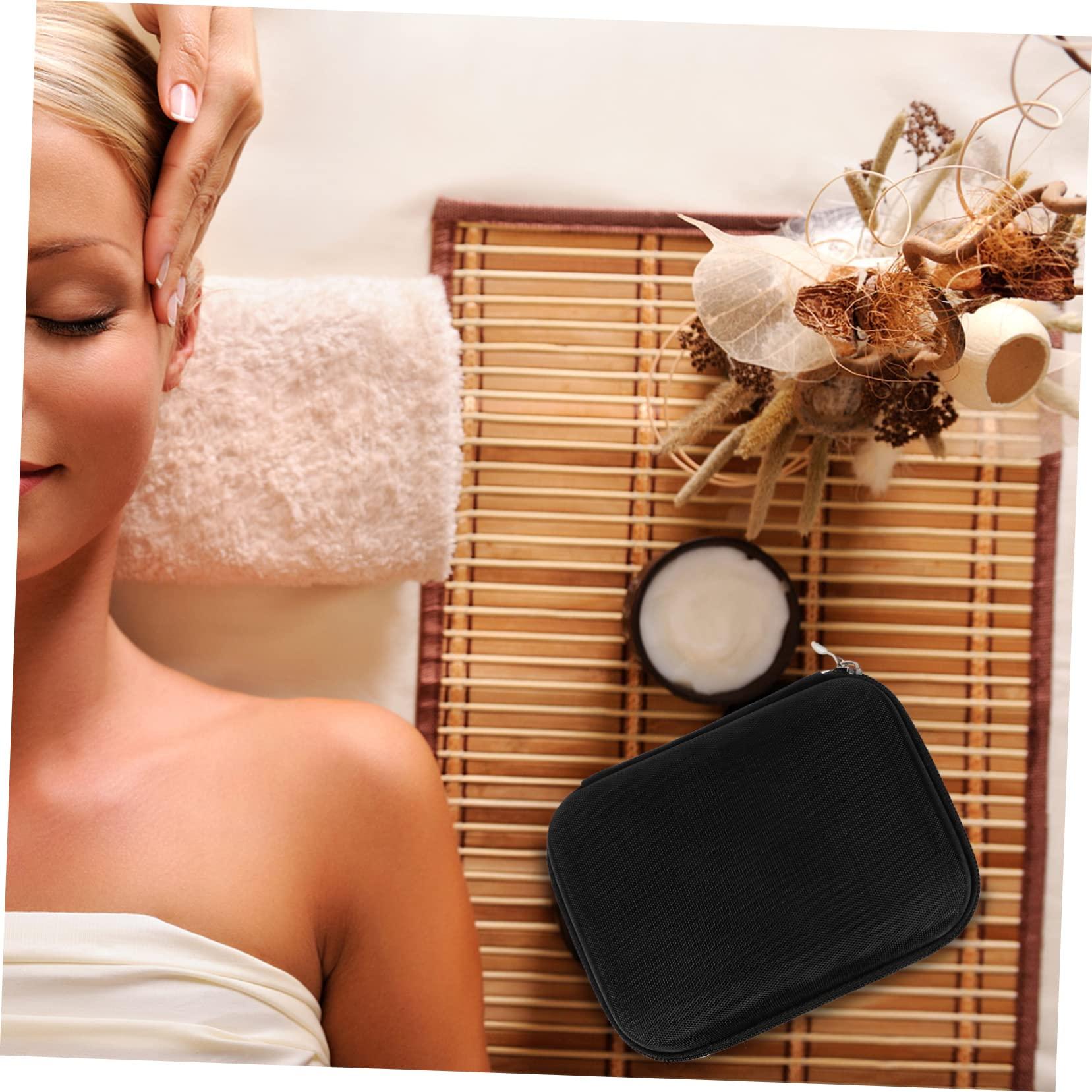 Angoily Angoily 2pcs Essential Oil Storage Box Travel Oils Roller Bottles Carrying Case Bank Essential Oil Holder Essential Oil for Diffuser Tote Bag Organizer Handbag Organizer Black Nylon