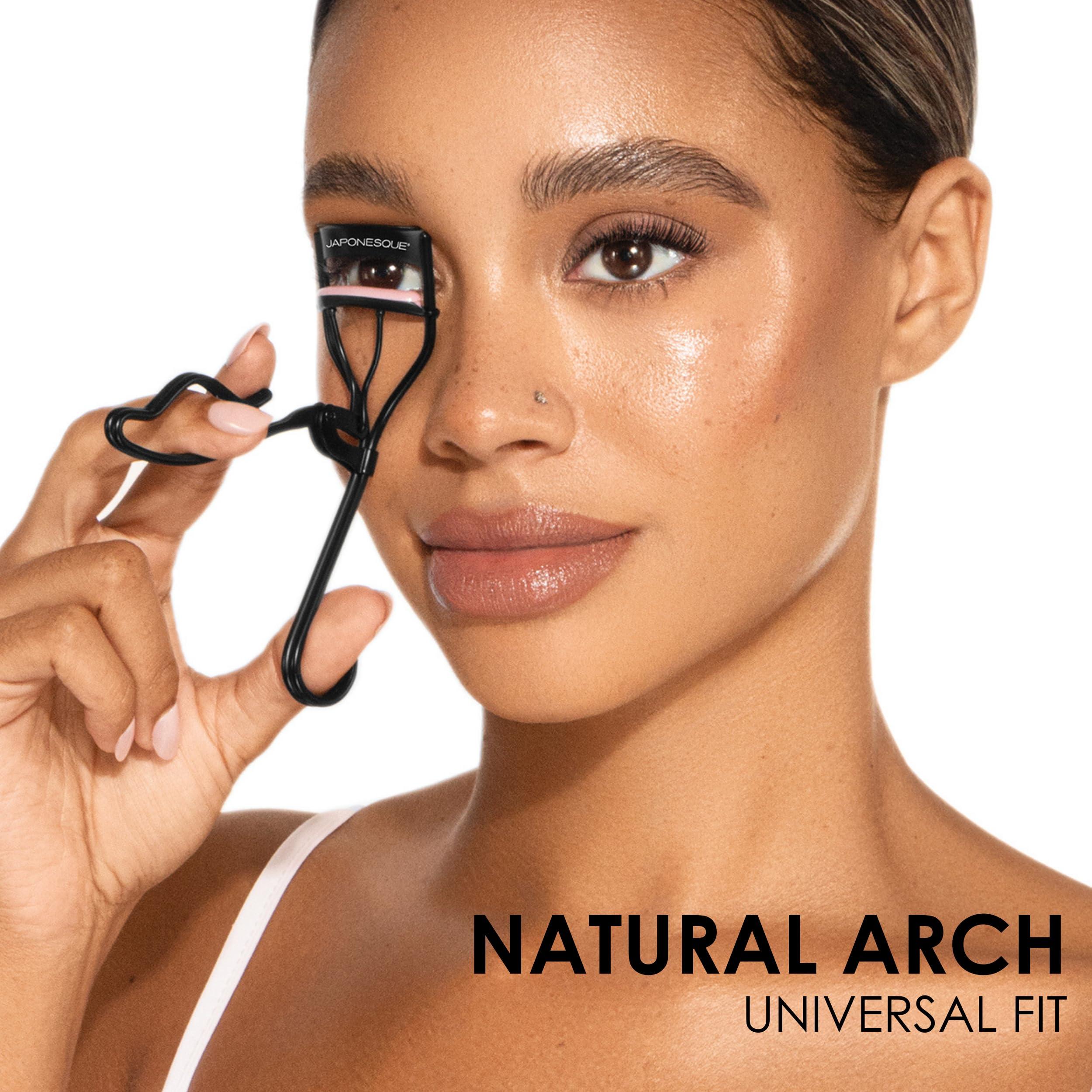 JAPONESQUE JAPONESQUE Professional Volumizing Lash Curler for Natural & False Lashes on Most Eye Shapes and Large Eyes, 1 Refill Pad, Holds Curl up to 8 Hours
