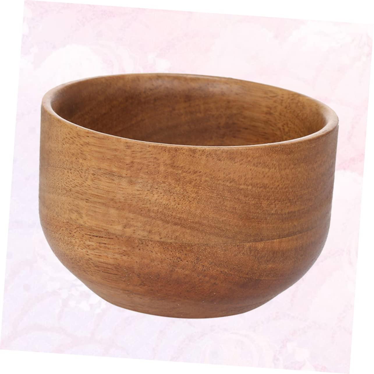 NOLITOY NOLITOY Wooden Shaving Bowl for Men Creative Light Brown Shaving Soap Bowl for Home Bathroom Use Ideal for Lathering Shaving Cream and Soap