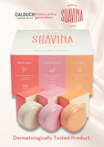 DERMO SUAVINA 1880 DERMO SUAVINA 1880 Lip Balm Moisturizer for Cracked and Dry Lips with Natural Ingredients Lip Care for Cold and Hot Weather Pack of 1(Original 0.3oz)