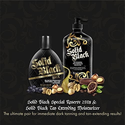 Millennium Tanning Products Millennium Tanning Solid Black 200X Tanning Lotion & Tan Extender Lotion, 13.50 & 18.25 Fluid Ounces