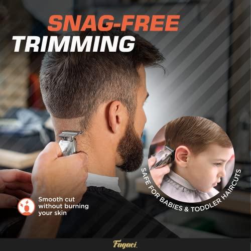 Fagaci Fagaci Hair Clippers for Men and Round Brush for Blow Out Set, Barber Clippers for Hair Cutting, Cordless Hair Clippers and Trimmers Set, Maquina de Cortar Cabello, Round Brush for Blow Drying