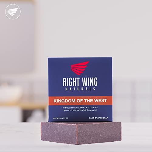 Right Wing Naturals Right Wing Naturals Bar Soap Gift Set for Men | Handcrafted Cold-Pressed Soap | Handmade Organic Soap for Men | Most Popular Flavors | Natural Scented Men’s Bar Soap| Pack of 4 Bars
