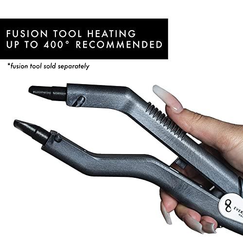 everlong U Tip Hair Extensions by Everlong, Remy Human Hair, Fusion Glue Adhesive Method, Premium Keratin 56 gram Bundles, 16" #32 Strawberry