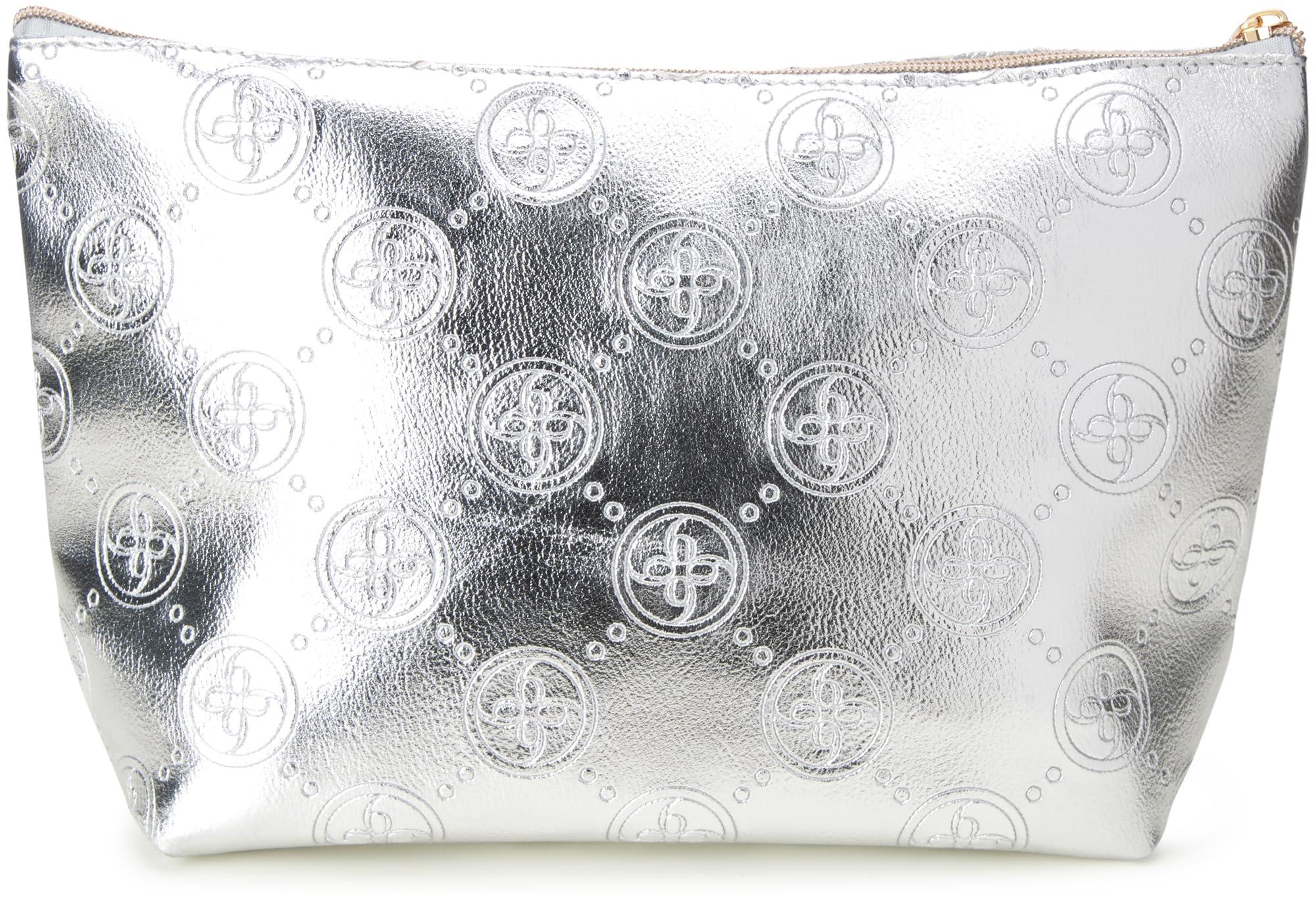 Nine West Nine West Women\'s Cosmetics Bag - Travel Makeup and Toiletries Top Zip Wedge Pouch, Grey