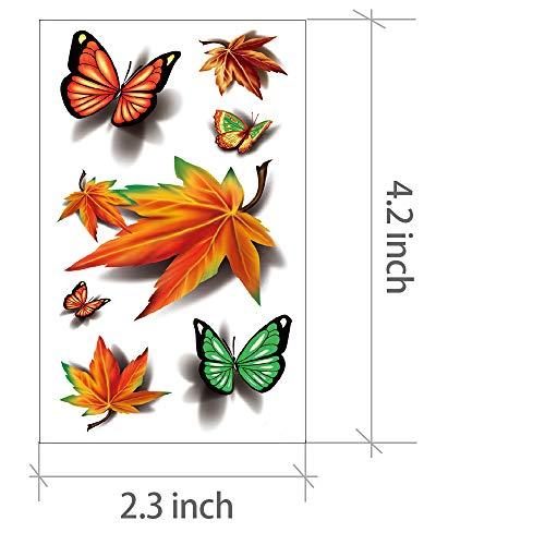 AWLEE Temporary Tattoo Stickers for Women Flowers Words Butterflies Cats Scorpions Waterproof Art Body Fake Tattoos 30 Sheets (style3)