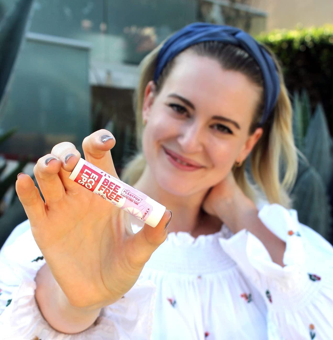 Eco Lips Eco Lips Bee Free Variety Pack Vegan Lip Balm | Candelilla Wax, Cocoa Butter & Coconut Oil Lip Care. Soothe & Moisturize Dry, Chapped Lips - 100% Plastic-Free Plant Pod Packaging - Made in USA