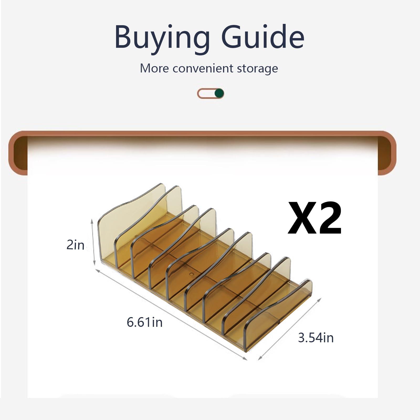 OVINEG OVINEG Makeup Palette Organizer,Acrylic Eyeshadow Palette Pallet Holder,7 Sectons BPA Free Divided Make Up Blush,Contour Storage Holder Cosmetic Eye Shadow Display Stand Clear Rack Vanity Holder-2Pcs