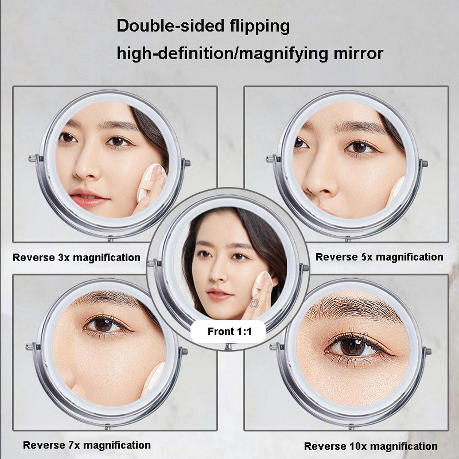 CarXs CarXs Makeup Mirror Wall Mounted Extra Long Arm, Cosmetic Mirror Magnification, Vanity Mirror 360 Swivel Extend and Fold, Double Sided Bathroom Shaving Mirror Magnifying Mirror Wall Mounted