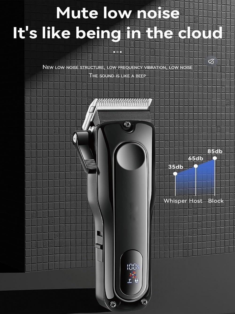 toothgeneric toothgeneric Hair Cutting Tool, Metal Men\'s Professional Hair Trimmer Electric Beard & Hair Clipper Rechargeable Hair Cutter Machine Haircut