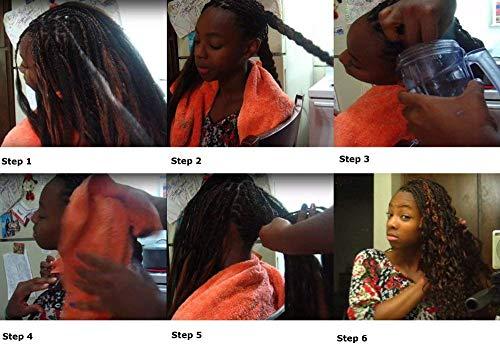 Ustar Wet N Wavy Bulk hair, Synthetic Fibers, Bulk Hair for Micro Braiding, Super Bulk Style 1 Packs (2 Bundles) Deal, Length 18 Inch, Ombre (#1B/#30)